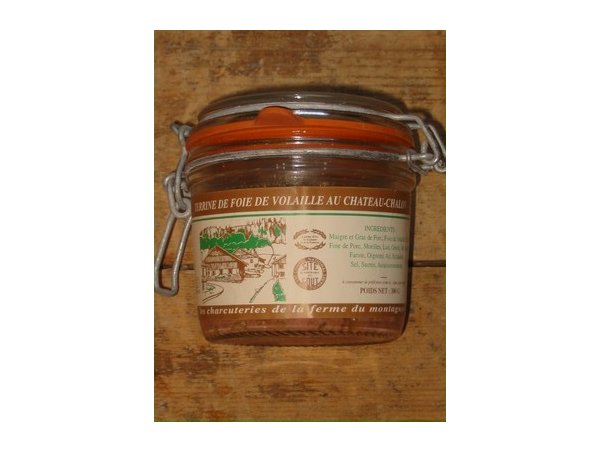 Terrine de foie de volaille au Ch�teau-Chalon