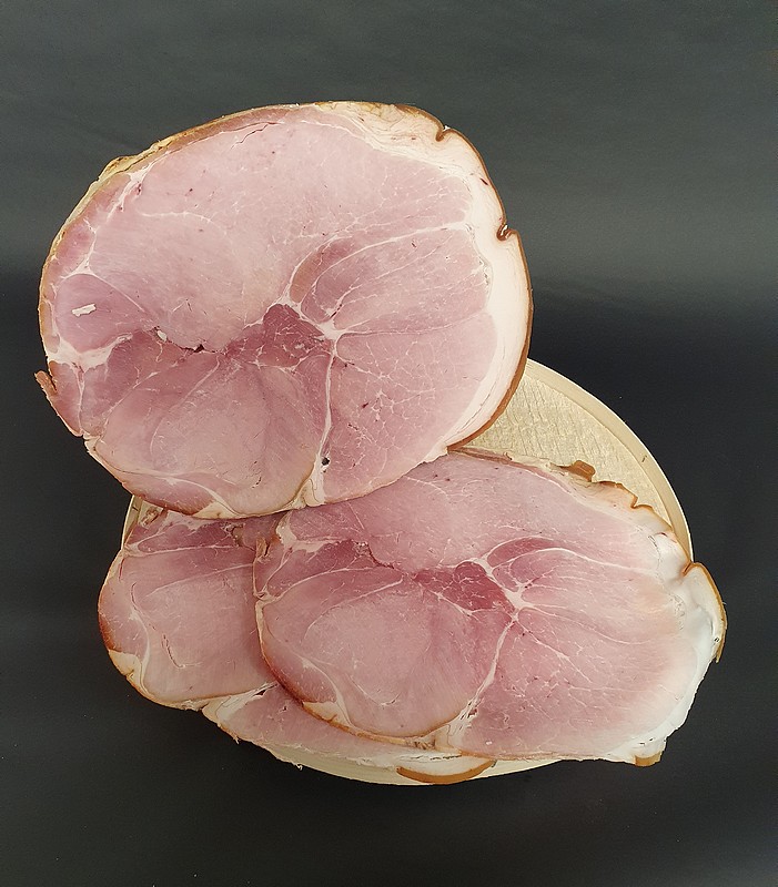 Jambon sec du Jura, fumé et sans os - Salaisons Thaurin