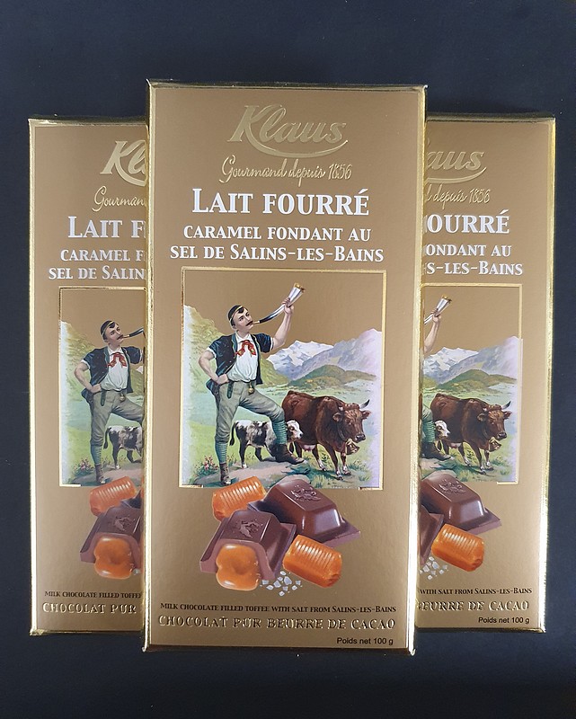 Chocolat lait fourré caramel au Sel de Salins les bains